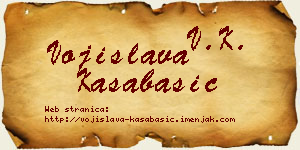 Vojislava Kasabašić vizit kartica